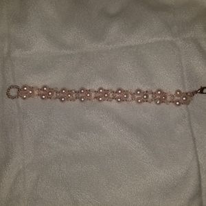 Beautiful Pink Pearl and Rose Gold Bracelet